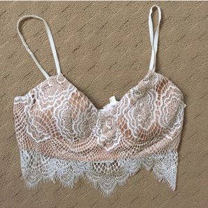 White Lace Bralette Top